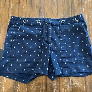 Nautica Dark Blue Sailboat Pattern Women's Cargo Shorts